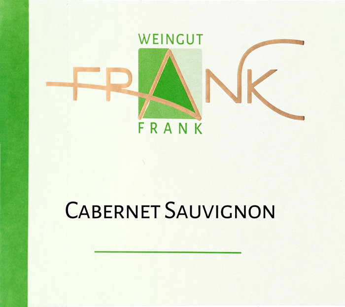 Etikette Cabernet Sauvignon Weingut Frank